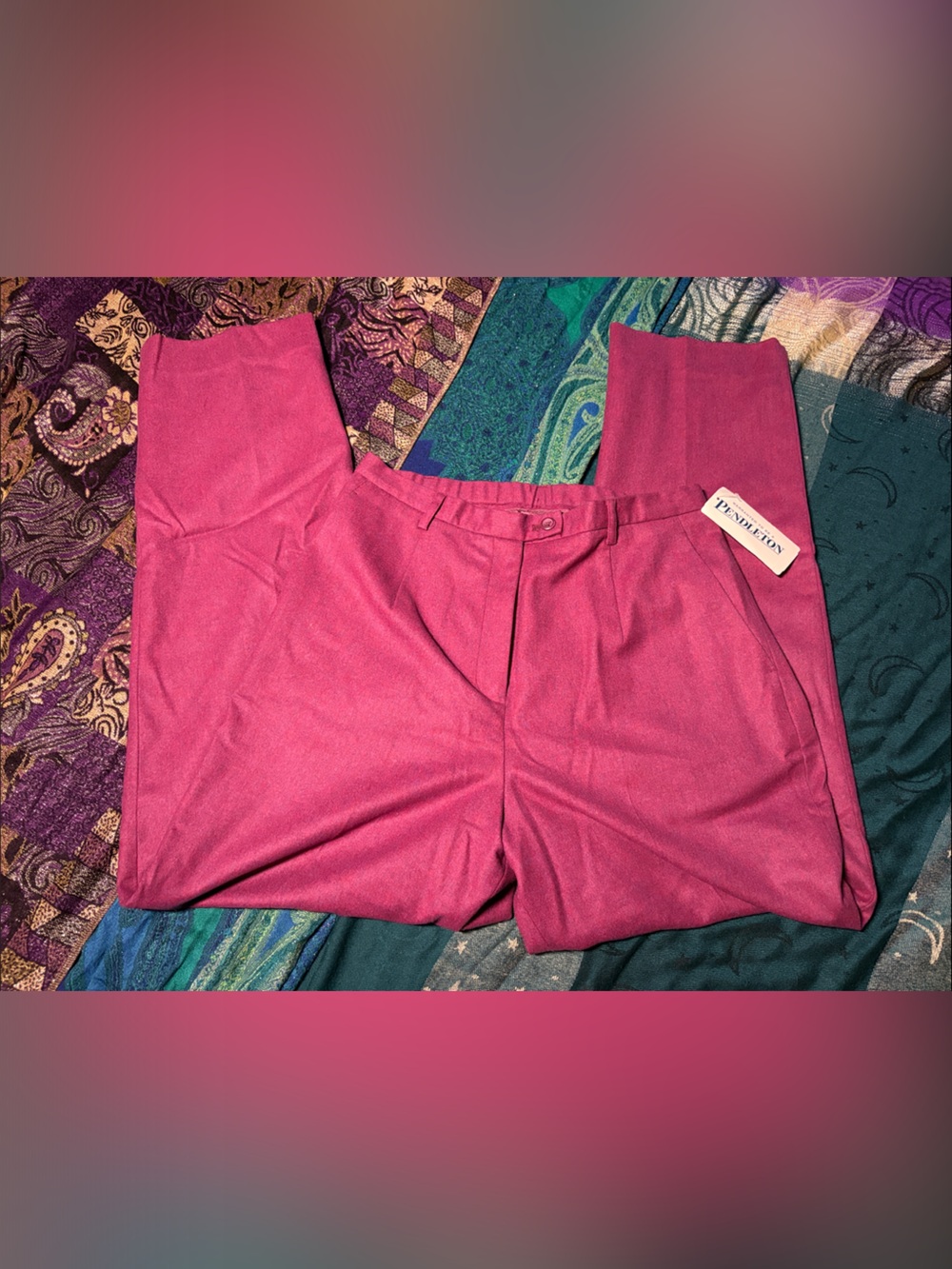 Pendleton’s Women's High-Rise Straightleg Pant - Fuchsia